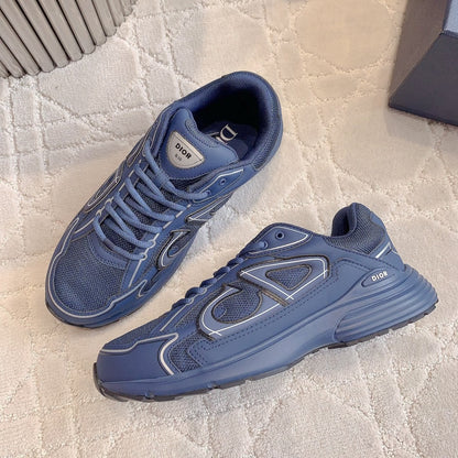 CD B30 Sneaker Deep Blue Polyester Mesh Fabric And Calfskin