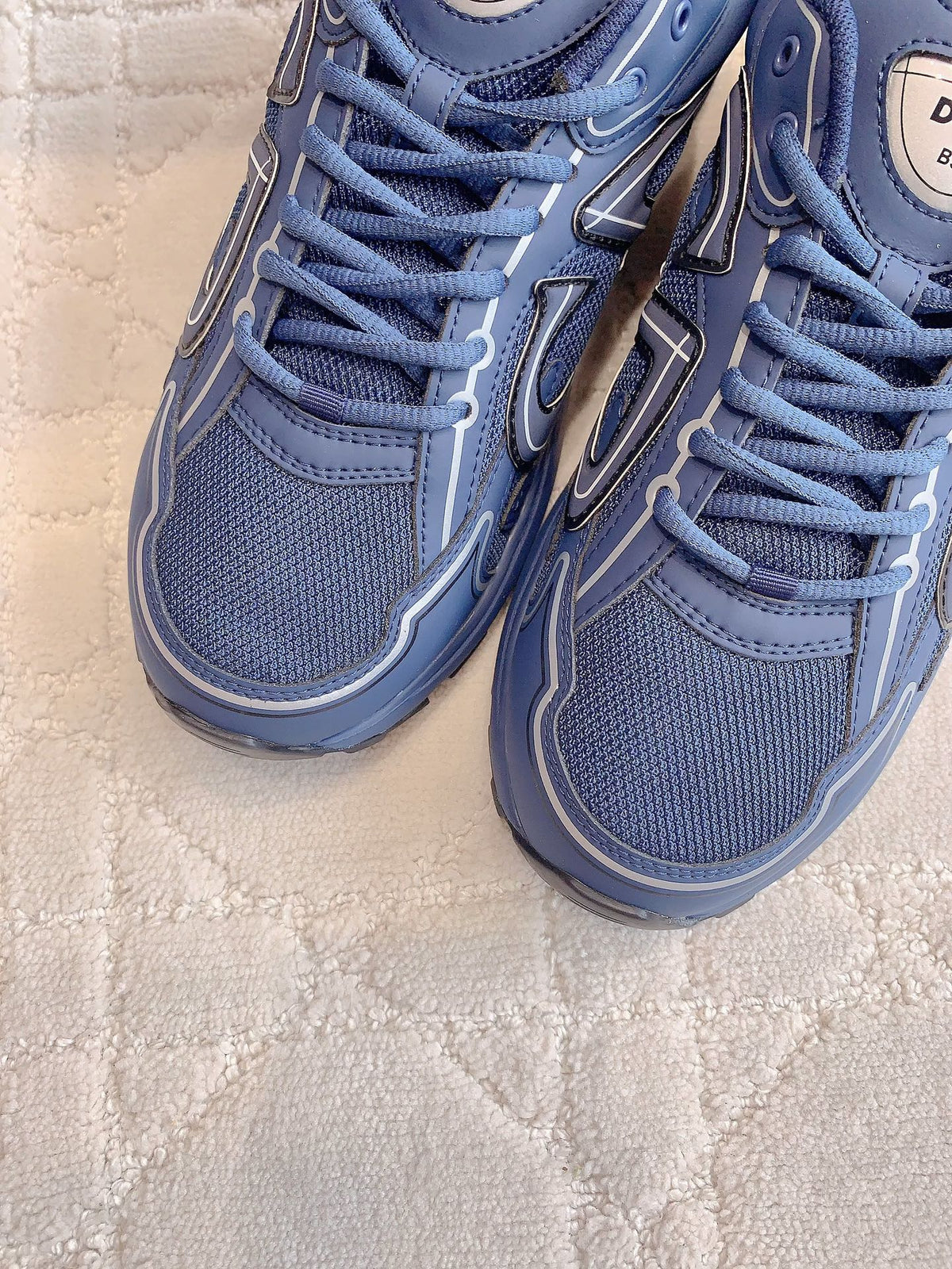 CD B30 Sneaker Deep Blue Polyester Mesh Fabric And Calfskin