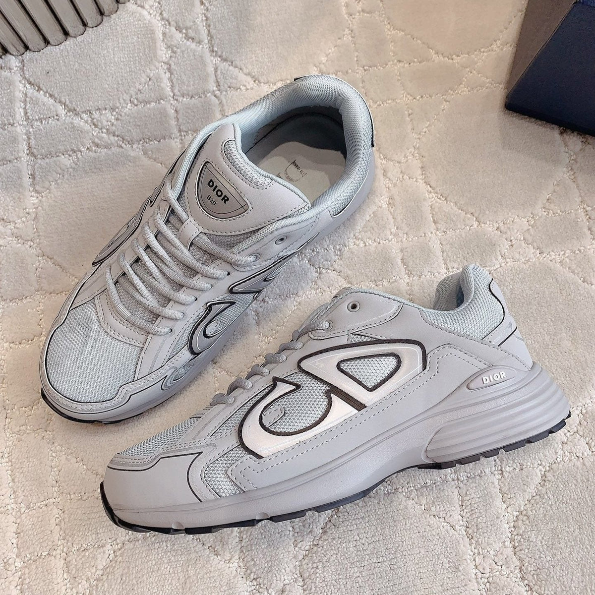 CD B30 Sneaker Light Grey Polyester Mesh Fabric And Calfskin