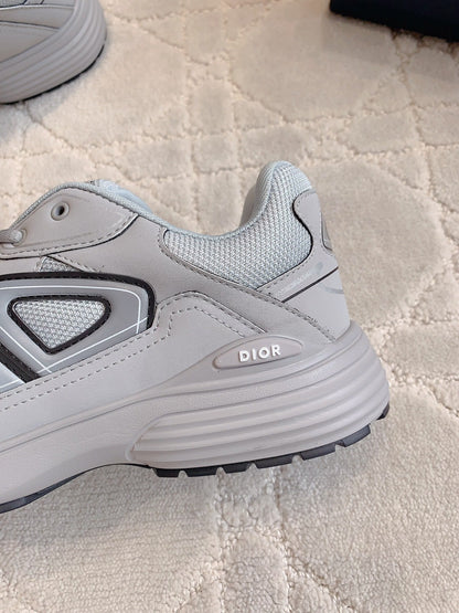 CD B30 Sneaker Light Grey Polyester Mesh Fabric And Calfskin