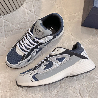 CD B30 Sneaker Charcoal Gray Polyester Mesh Fabric And Calfskin