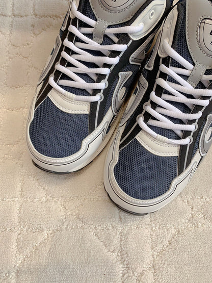 CD B30 Sneaker Charcoal Gray Polyester Mesh Fabric And Calfskin