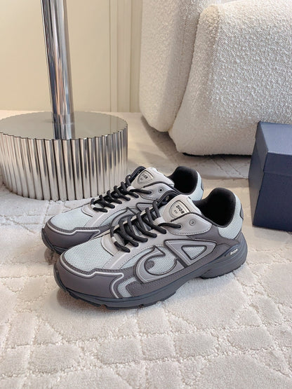 CD B30 Sneaker Grey Blue Mix Grey Black Polyester Mesh Fabric And Calfskin