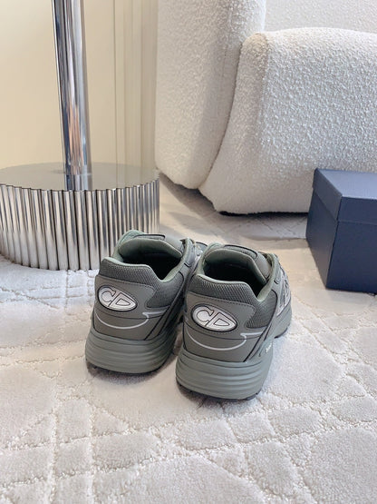 CD B30 Sneaker Dark Grey Polyester Mesh Fabric And Calfskin