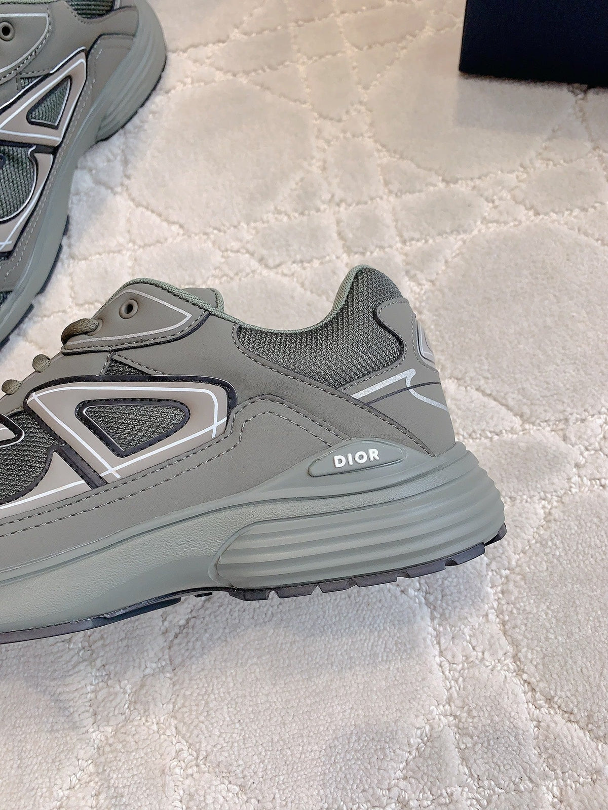 CD B30 Sneaker Dark Grey Polyester Mesh Fabric And Calfskin