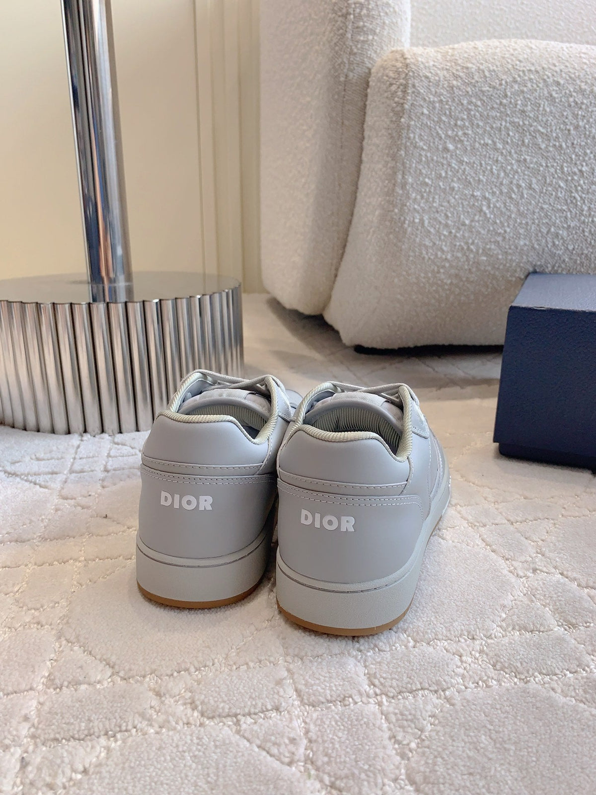 CD B27 Low-Top Sneaker Grey Print Calfskin