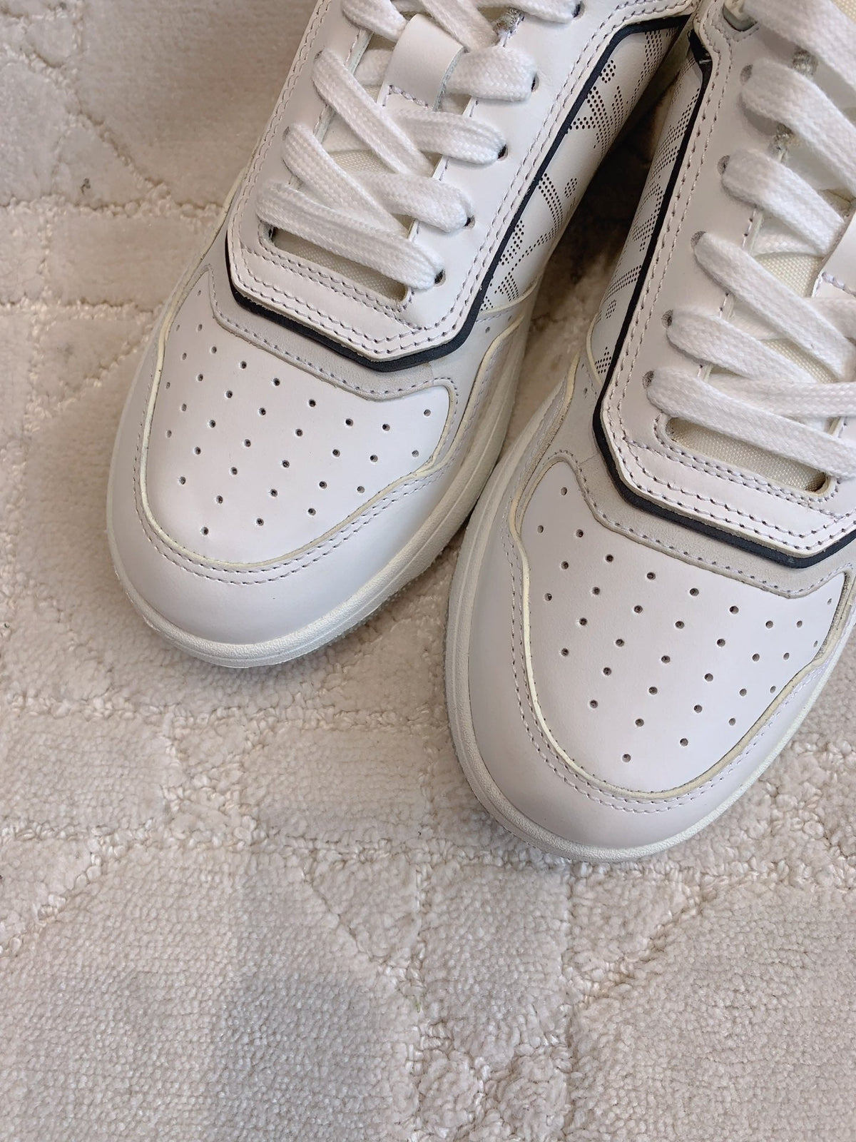 CD B27 Low-Top Sneaker White Black Print Calfskin