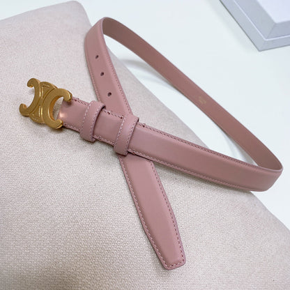 CEL 25mm Triomphe Belt Pink Taurillon Leather 176671
