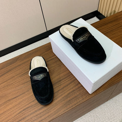 CD Dior Boy Mule Beige Suede Goatskin