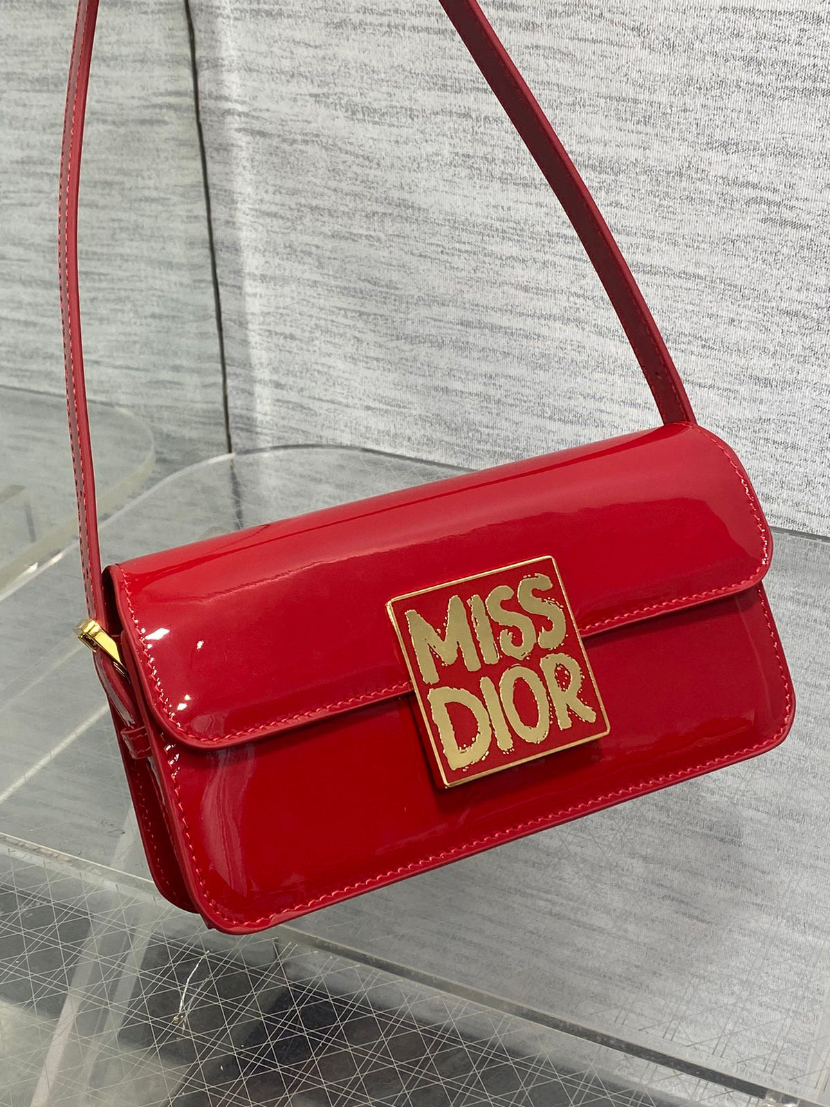 DiorNomad Miss Dior Bag Cherry Red Cowhide 247322