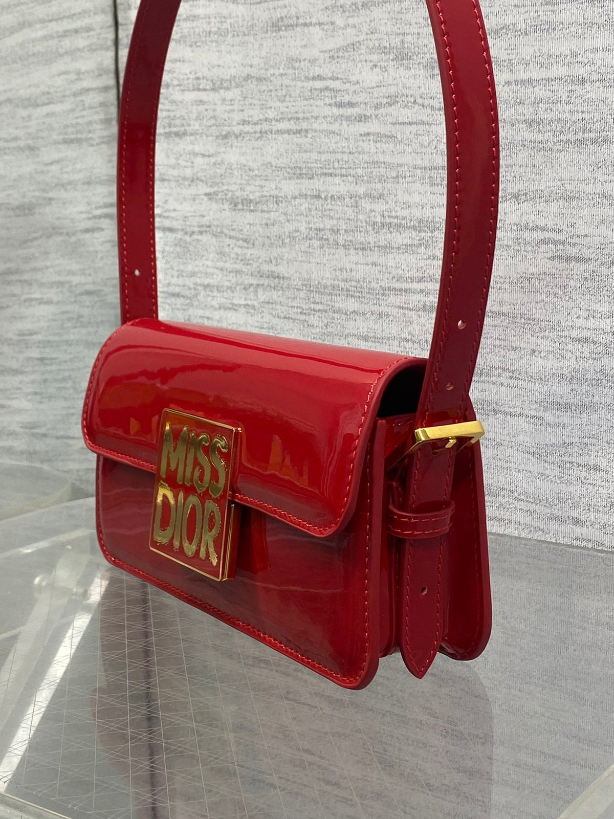 DiorNomad Miss Dior Bag Cherry Red Cowhide 247322