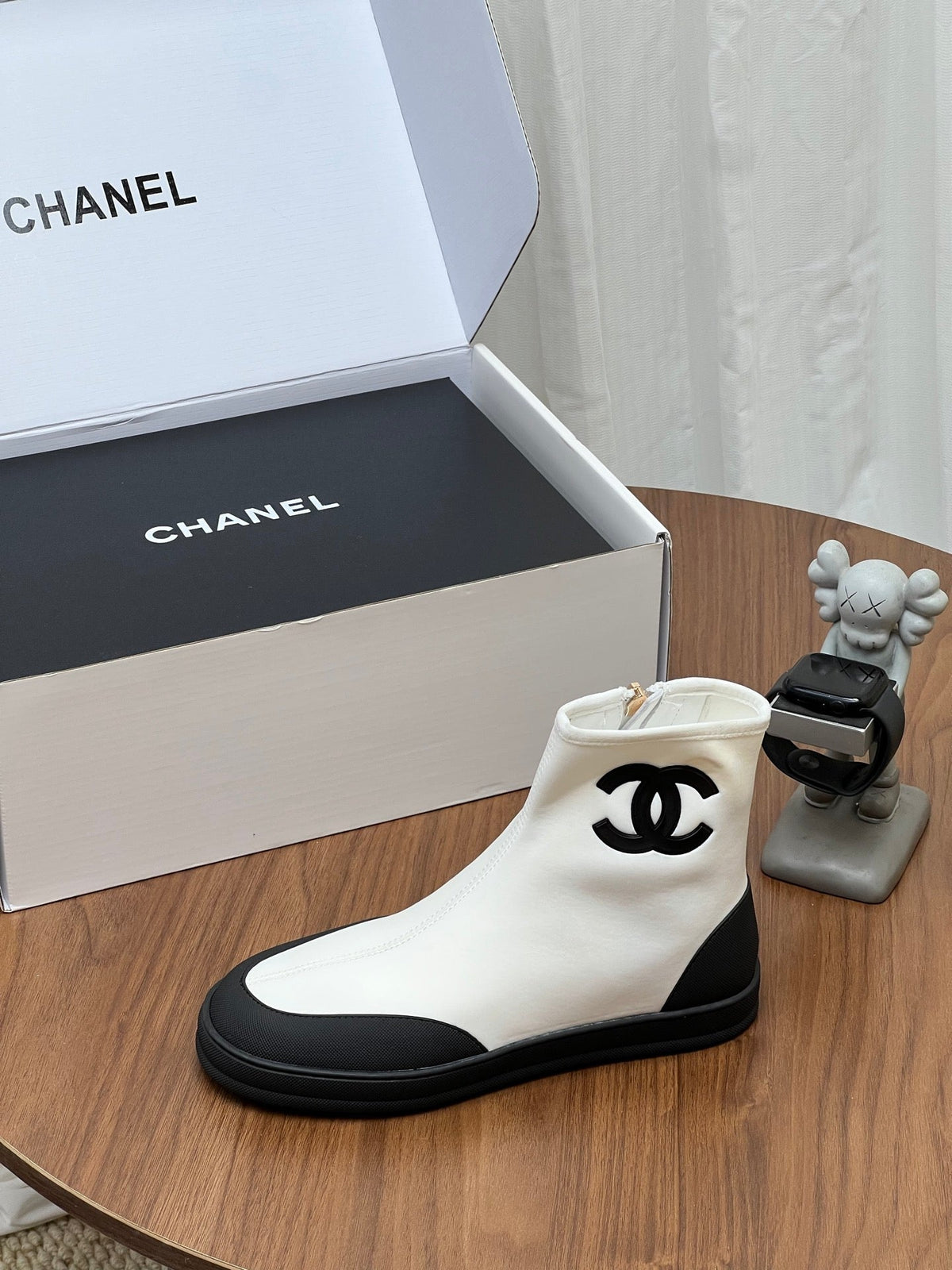 CC Coco Beach 2026 Boots White Black Fabric Rubber 846557