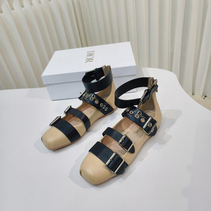 CD 25 Mary Jane Flat Calfskin and Suede 237989