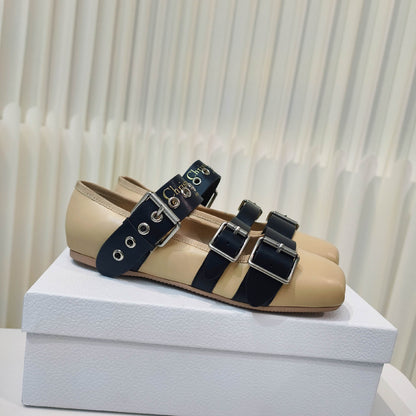 CD 25 Punk Ballet Flat Calfskin and Suede 237991
