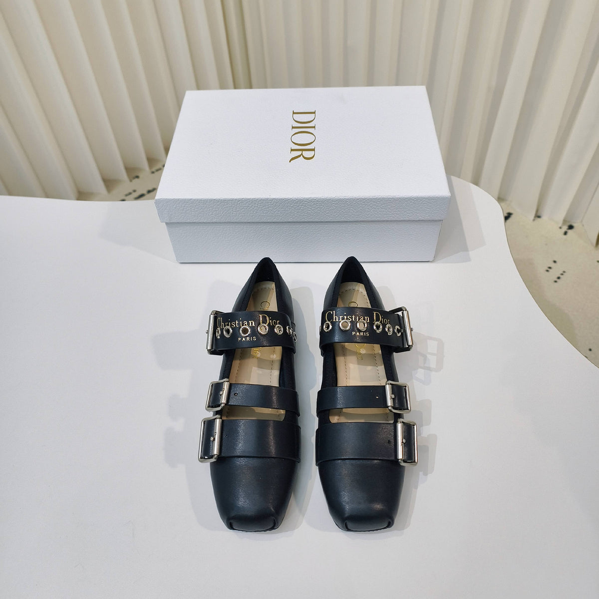 VT 25 Ballerina Ballet Gladiator Flats Black Cowhide 292358