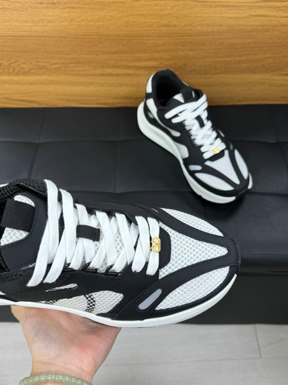 VT 26s Demivee Trainers White Black Mesh Suede 104027