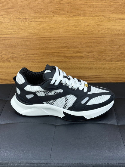VT 26s Demivee Trainers White Black Mesh Suede 104027