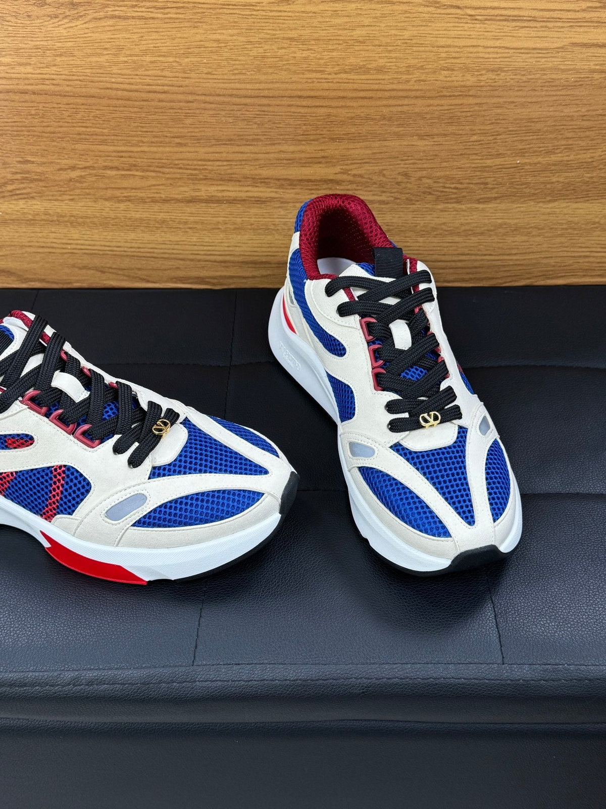 VT 26s Demivee Trainers White Blue Mesh Suede 104030