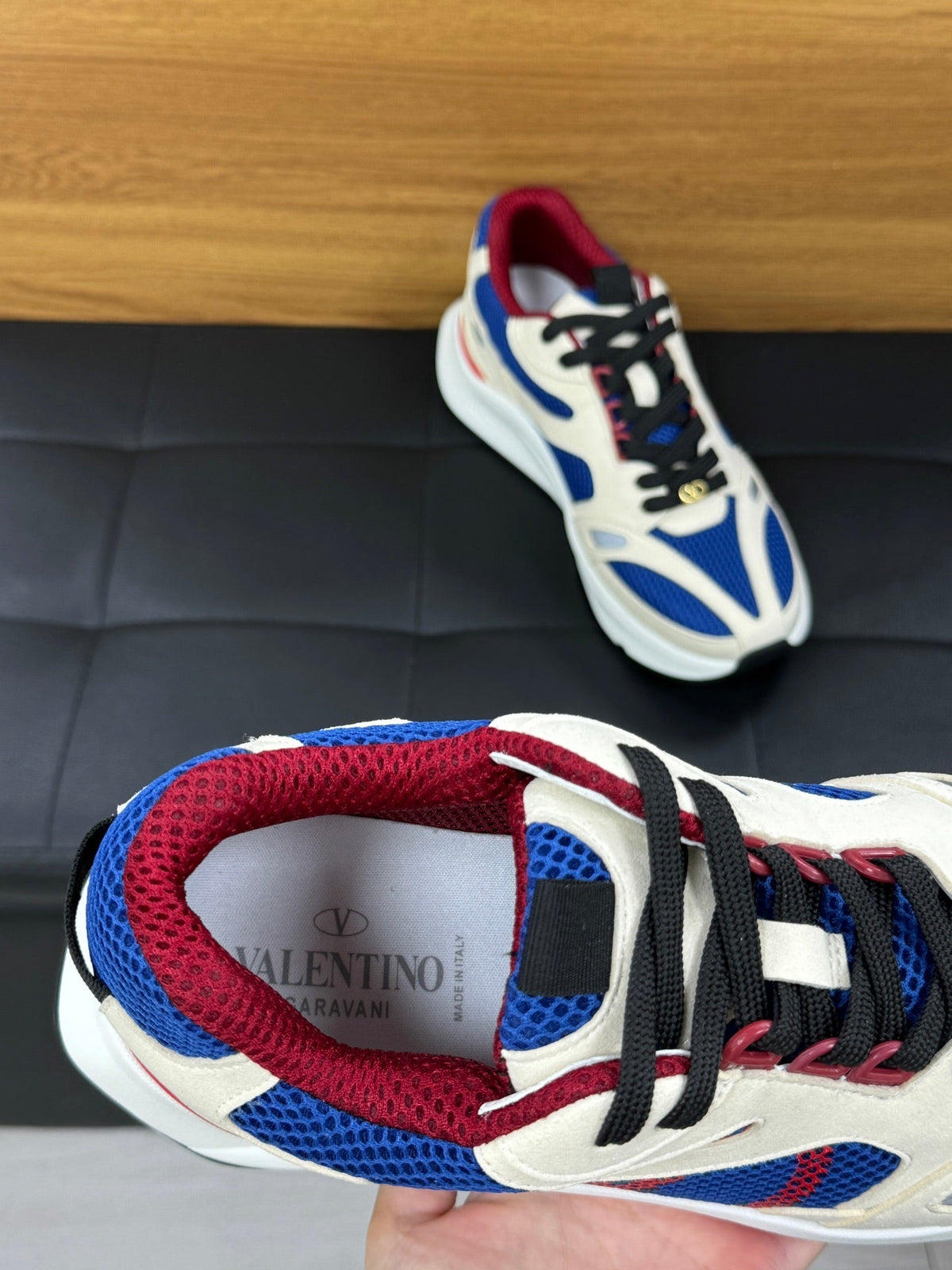 VT 26s Demivee Trainers White Blue Mesh Suede 104030