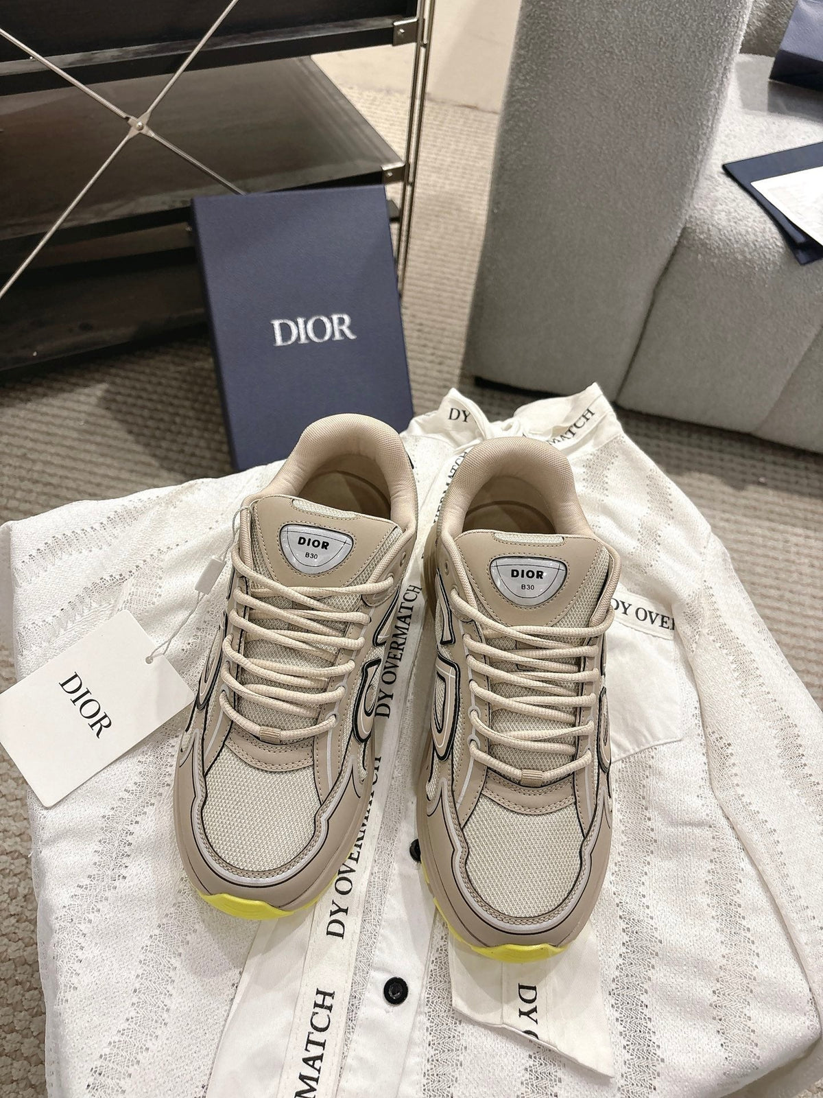 CD B30 Sneakers Beige Technology Fabric 438327