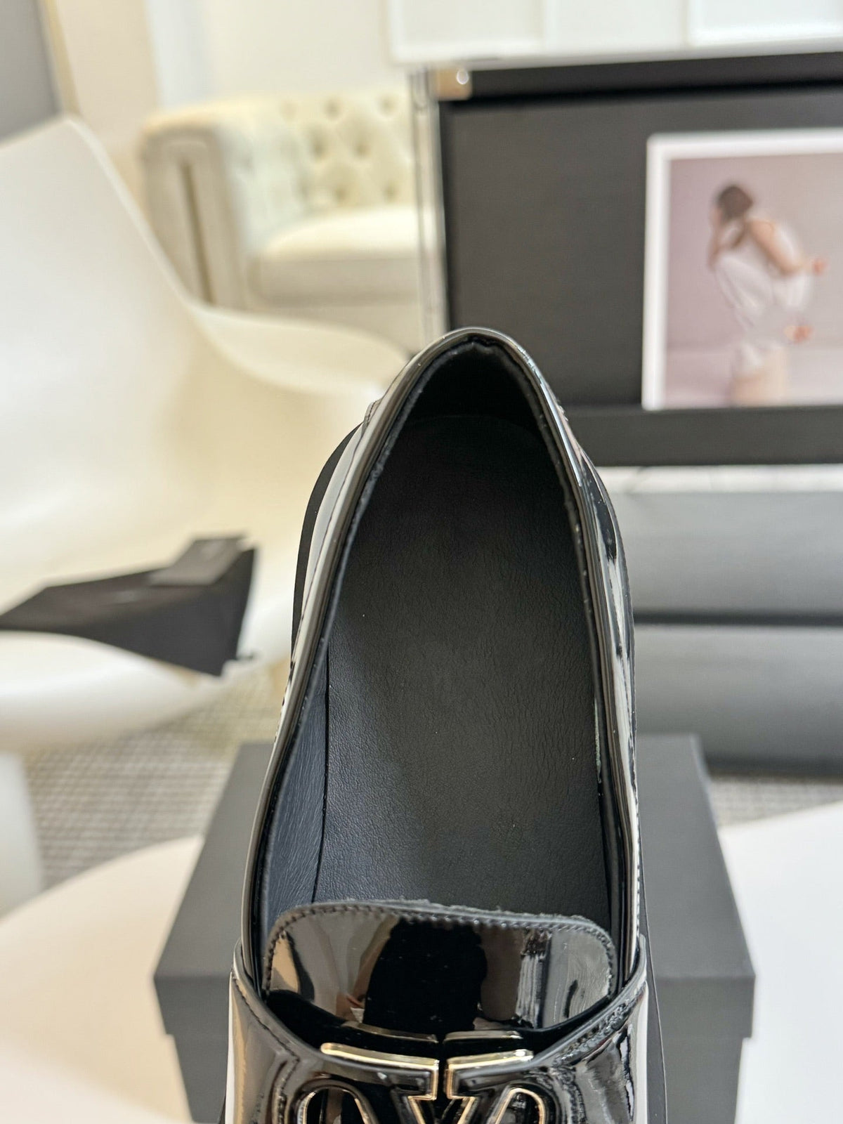 Moccasins Vlogo Signature 30mm Black Shiny