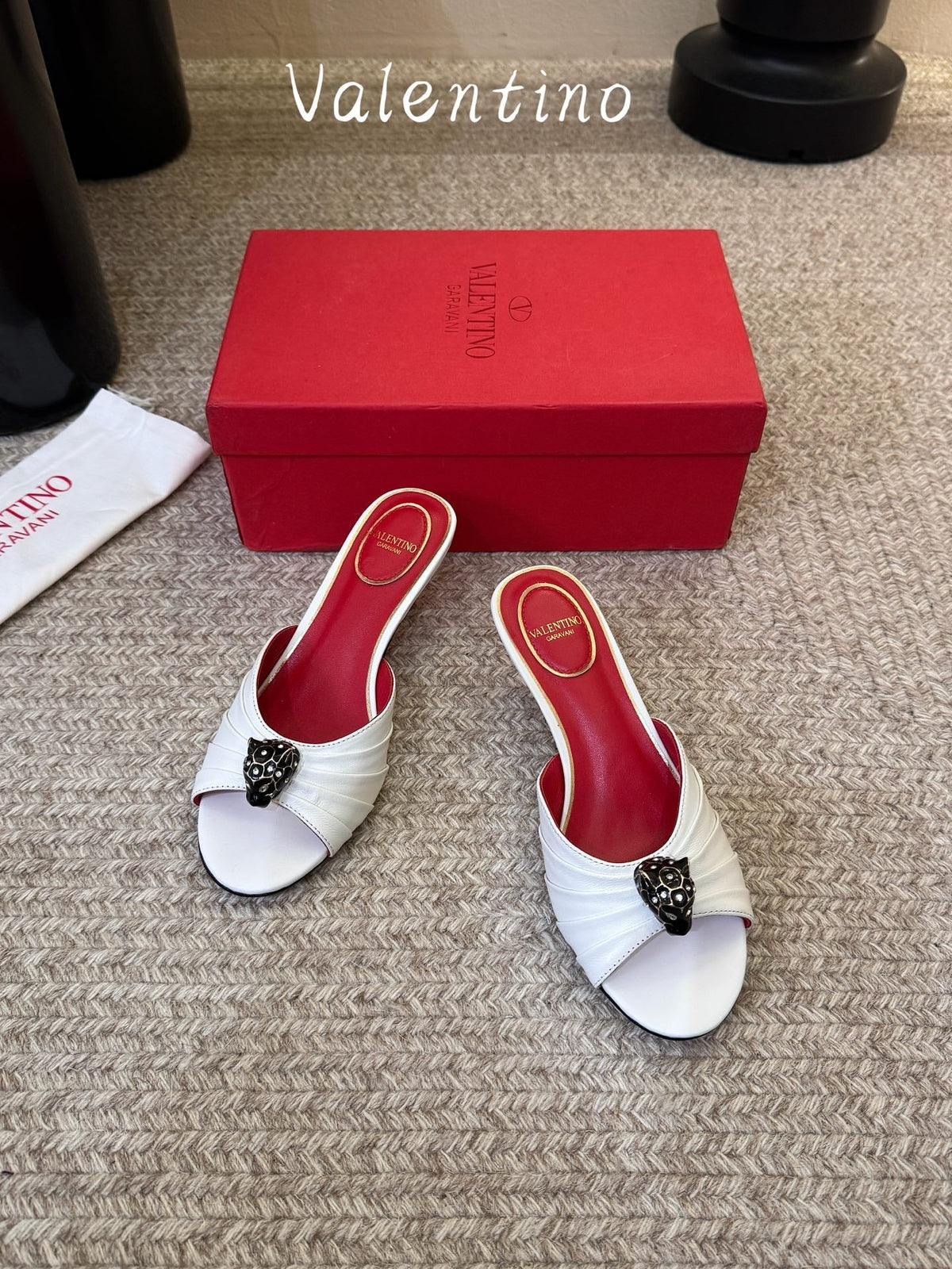 VT 26s Panthea Mules 55mm White Goatskin 104717