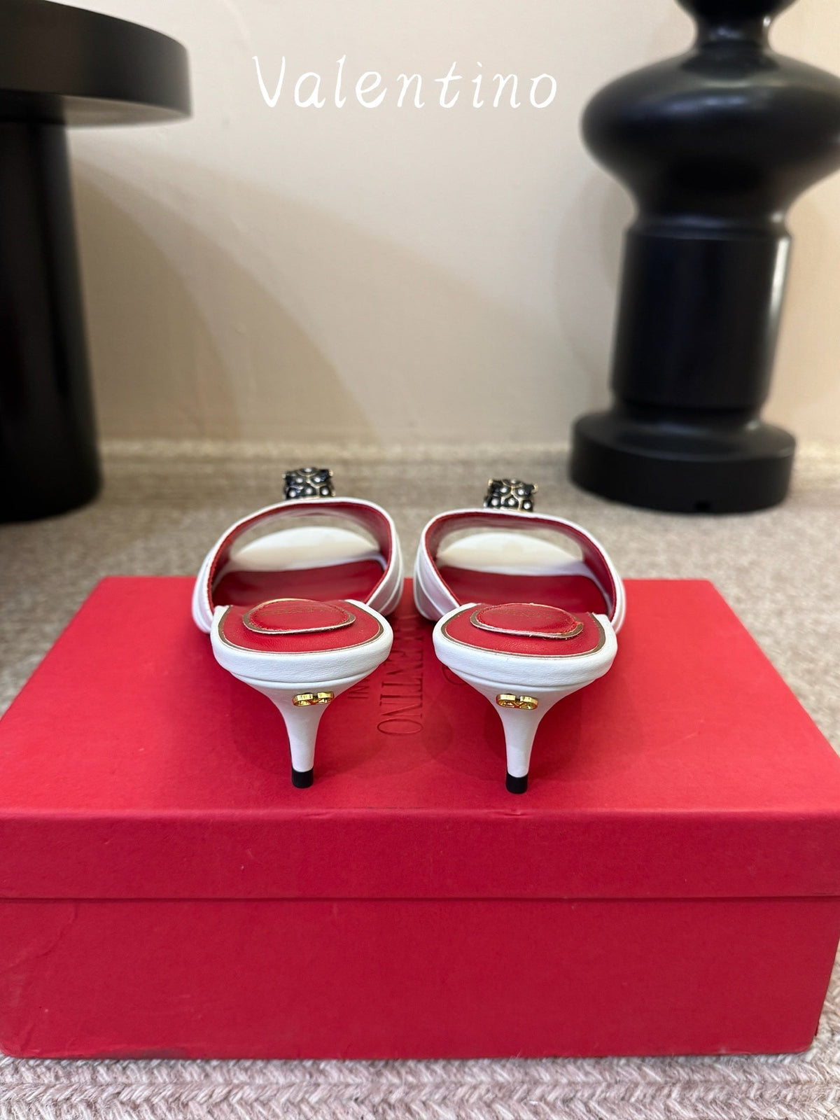 VT 26s Panthea Mules 55mm White Goatskin 104717