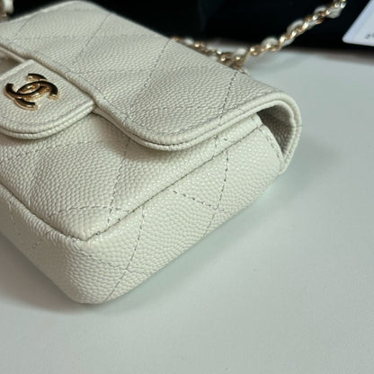 CC 26s Waist Belt Bag Chain White Caviar 212331