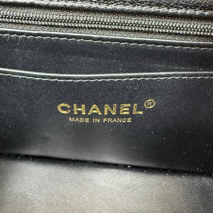 Chanel 2026 Top Handle Flap Bag 20cm with Squirrel Charm Black Calfskin