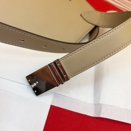 HM Elan Pocket Belt Khahi Sliver Calfskin 202788