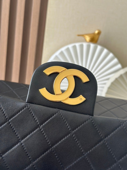 CC 2025 Backpack 30cm Black Gold Backpack Sheepskin 298105