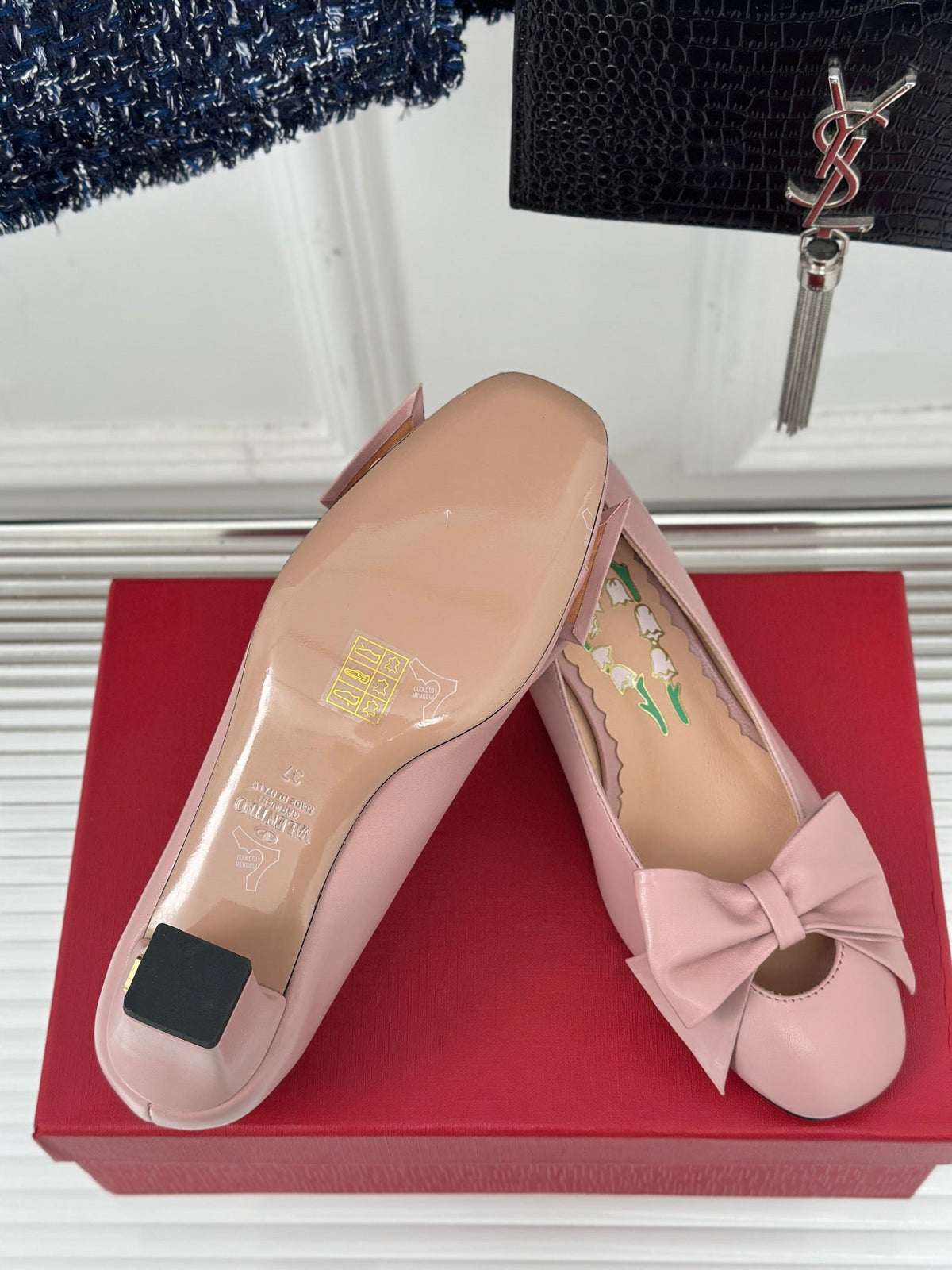 Bowow Pumps In Kidskin 40mm Light Pink Lambskin 989186
