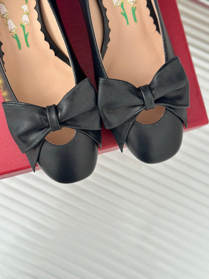 Bowow Pumps In Kidskin 40mm Black Lambskin 989188