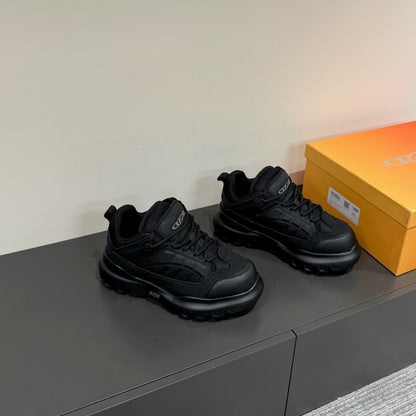 CD Sneaker In Black Calfskin And Mesh Fabric 109248