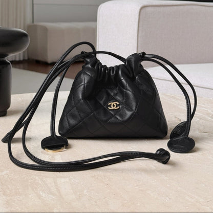 Chanel 2026 Little Lucky Bag 18cm Black Quilted Lambskin