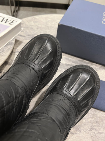 CD Frozen-D Ankle Boot Black Fleece Lining And Mackintosh And Calfskin