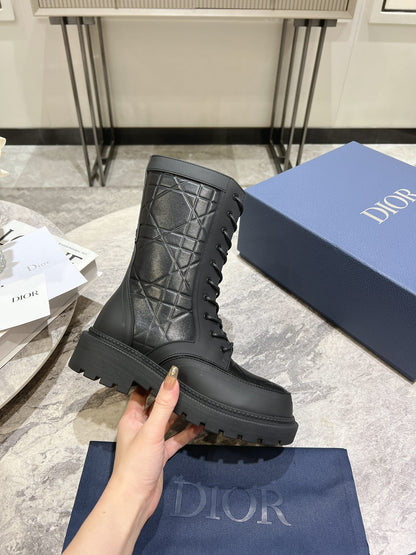 CD- D-Leader Ankle Boot 45mm Black Calfskin