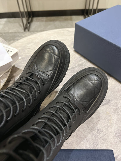 CD- D-Leader Ankle Boot 45mm Black Calfskin