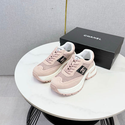 CC 26s Runners Sneakers Light Pink Mesh Suede 865806