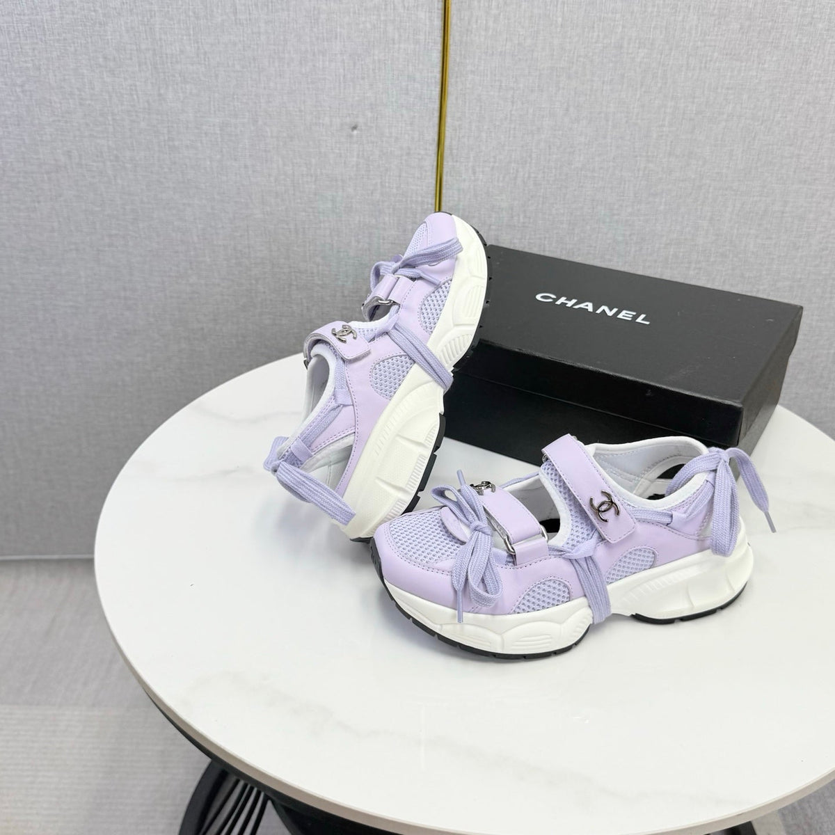 CC 26s Casual Sneakers Purple Leather Mesh 865834