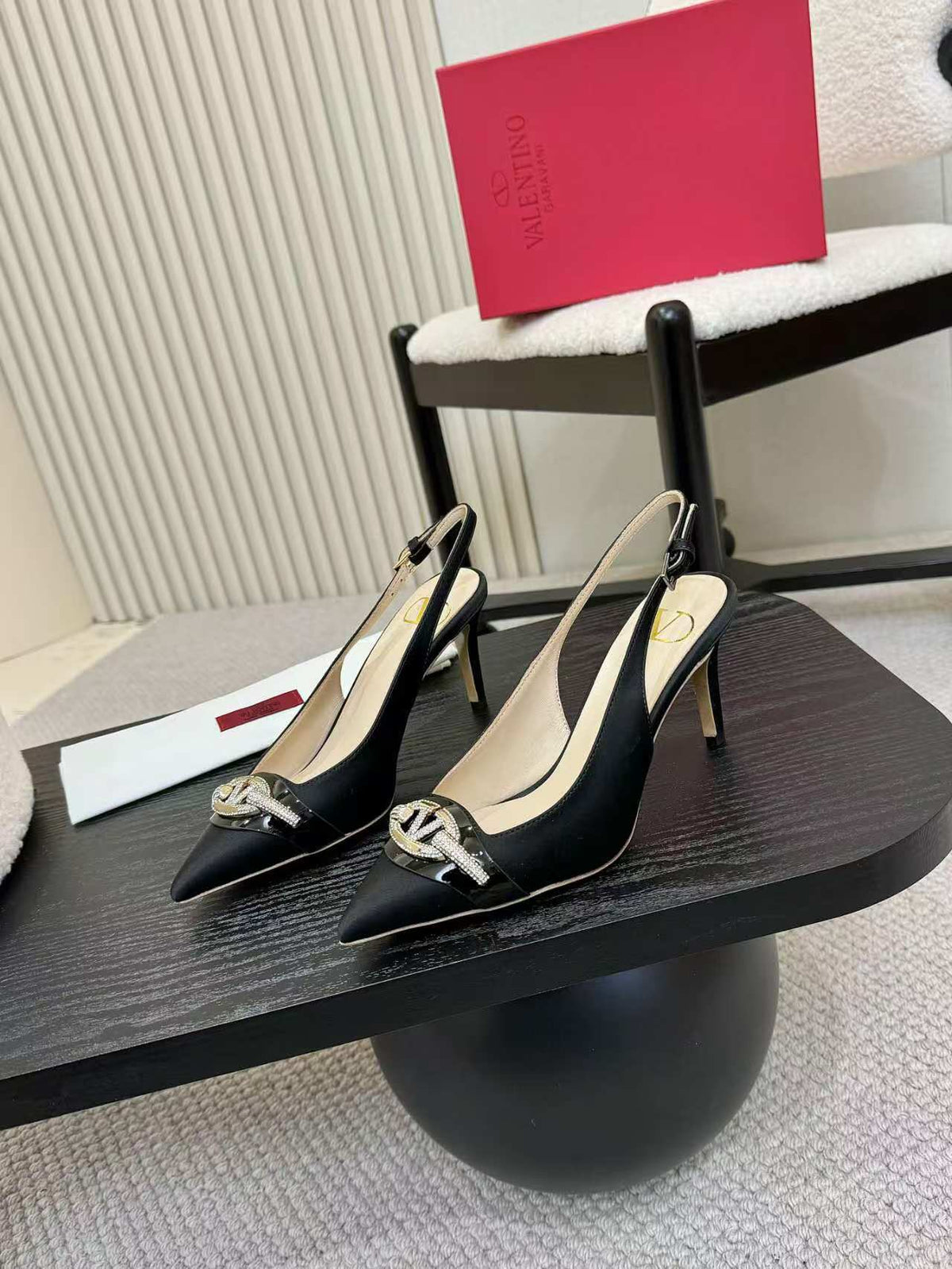 Valentino Slingback Pump High heels Silk 239562