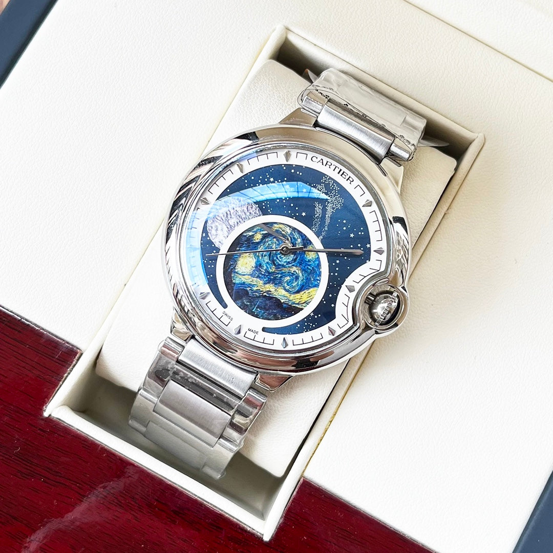 Cartier Men's Bleu Balloon 44mm Stainless steel