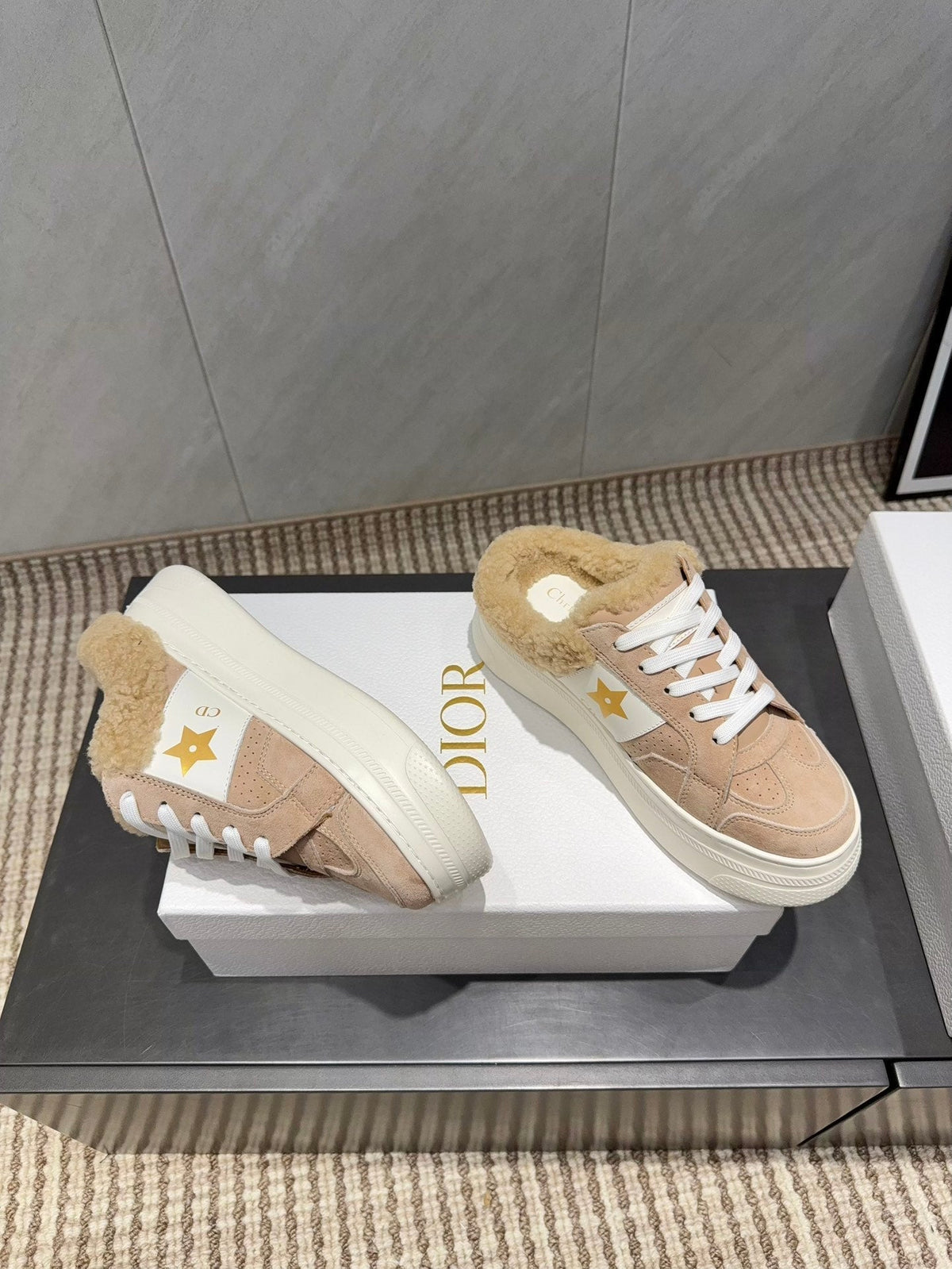 CD Star sneakers pink beige cowhide wool 539689