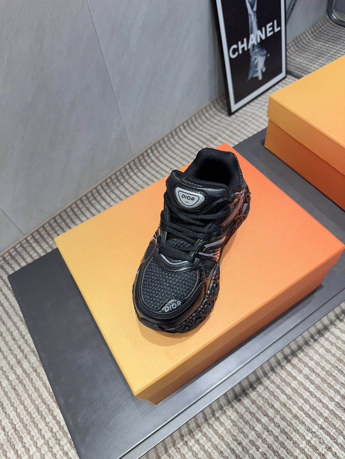 CD B35 NXXT Sneaker Black Rubber Mesh 614256