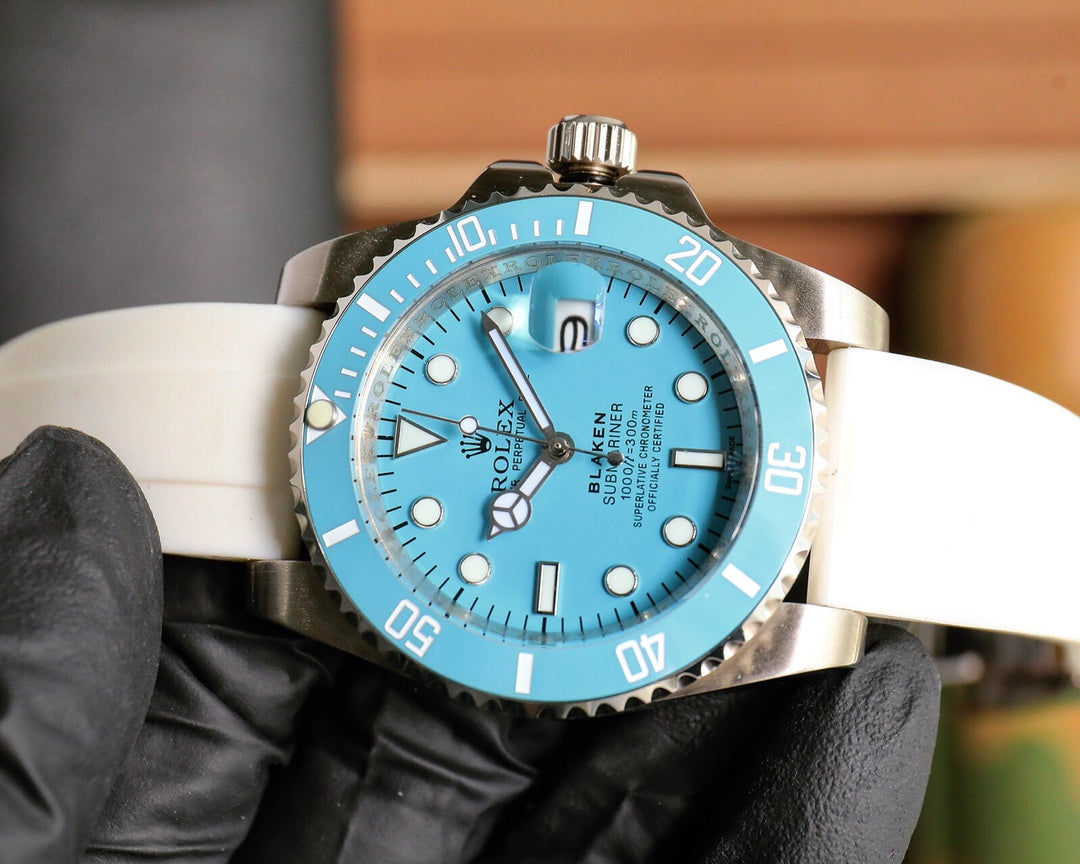 Rolex Blaken Submariner 40mm White Blue