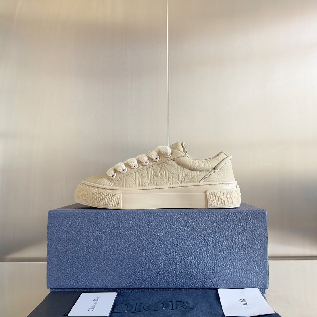 CD B33 Sneaker 40mm Beige Monogram Cowhide