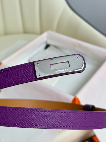 HM Kelly Belt 18mm Violet Epsom Leather