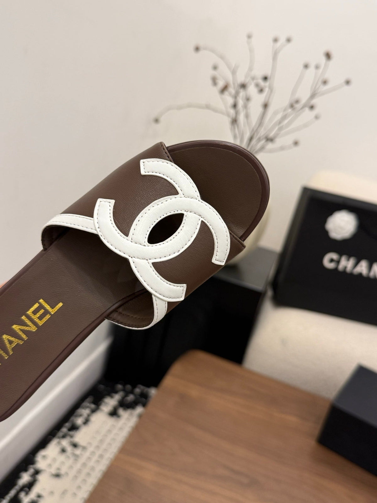 CC 26s Wedge Sandals 95 Mm In Dark Brown Calfskin