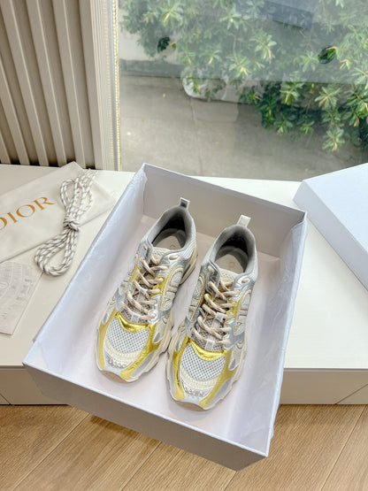 CD Chrono Sneaker Mesh with Leather-Effect Panels 241615