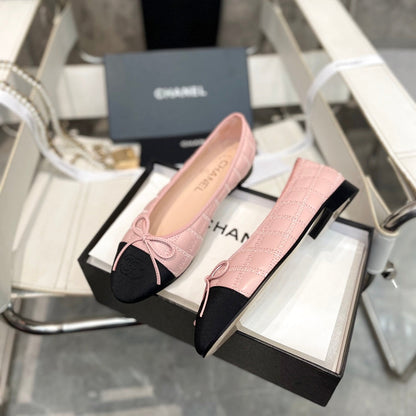 CC Stitched Ballet Flats Light Pink Sheepskin 817404
